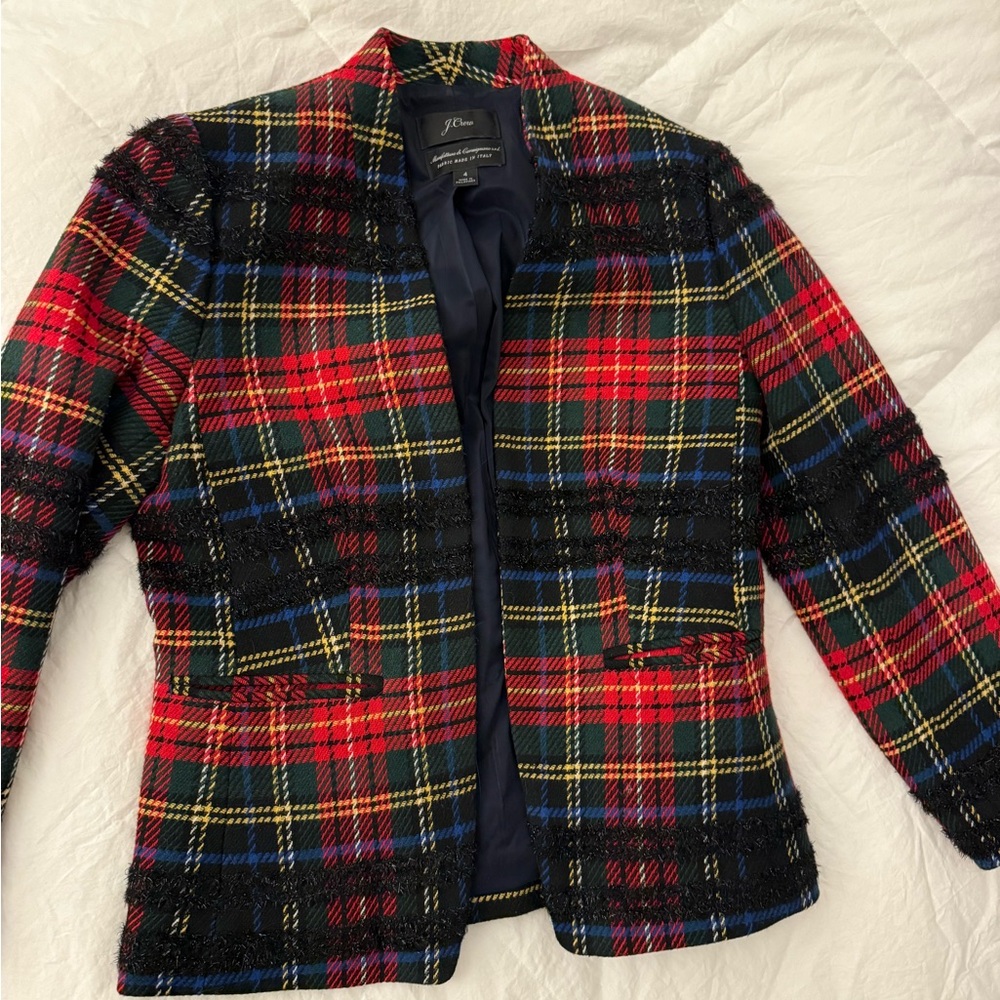 J. Crew Women's Multicolor Plaid Blazer